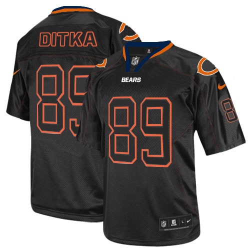 Men's Limited Mike Ditka Nike Jersey Lights Out Black - #89 NFL Chicago Bears